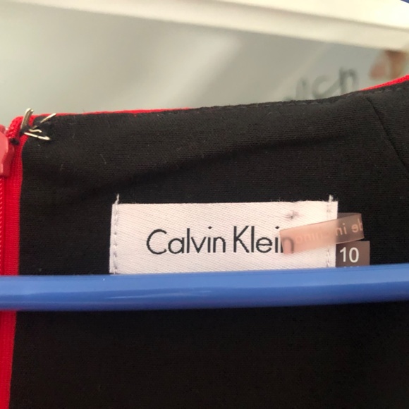 Calvin Klien Red Dress Size 10 - Picture 2 of 3